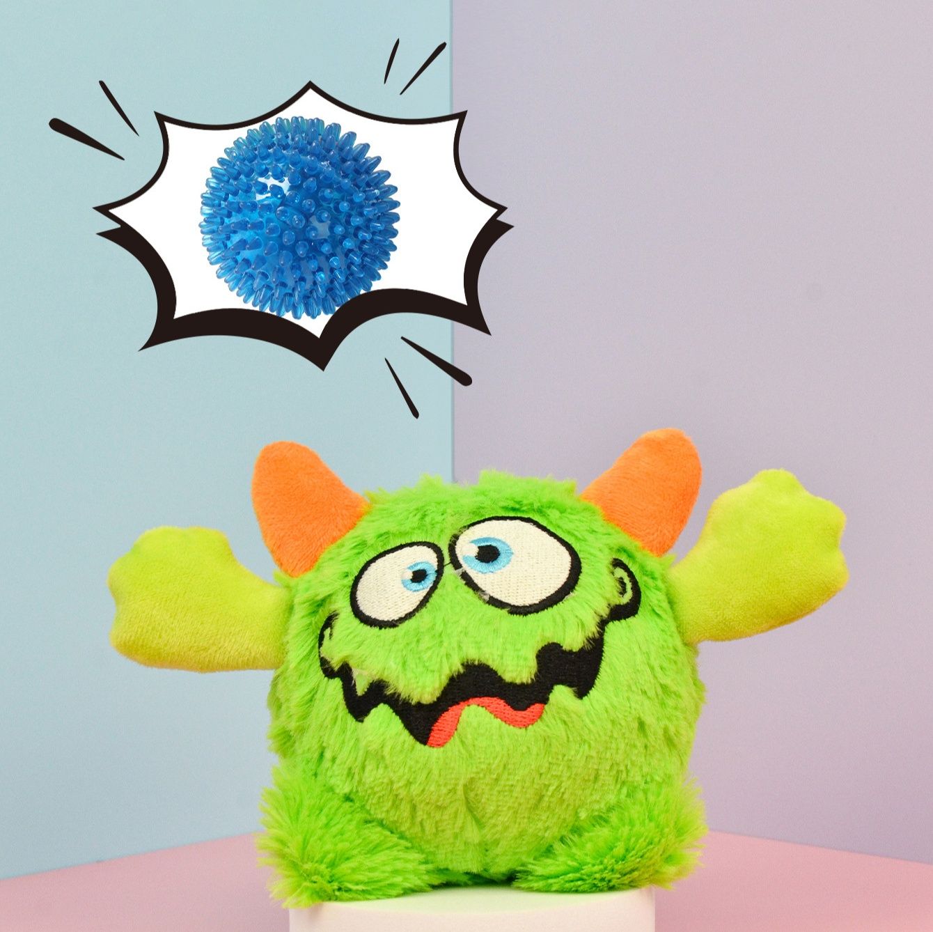 犬のおもちゃ もふもふ怪獣鳴き笛入りぬいぐるみ玩具