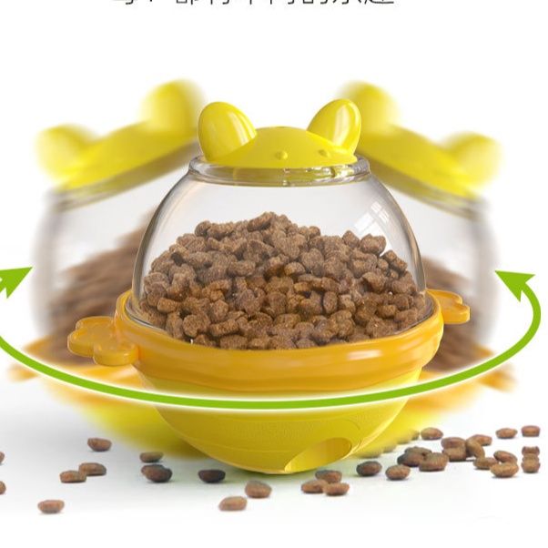 犬のおもちゃ 三百六十度回転式早食い防止知育餌入れ玩具