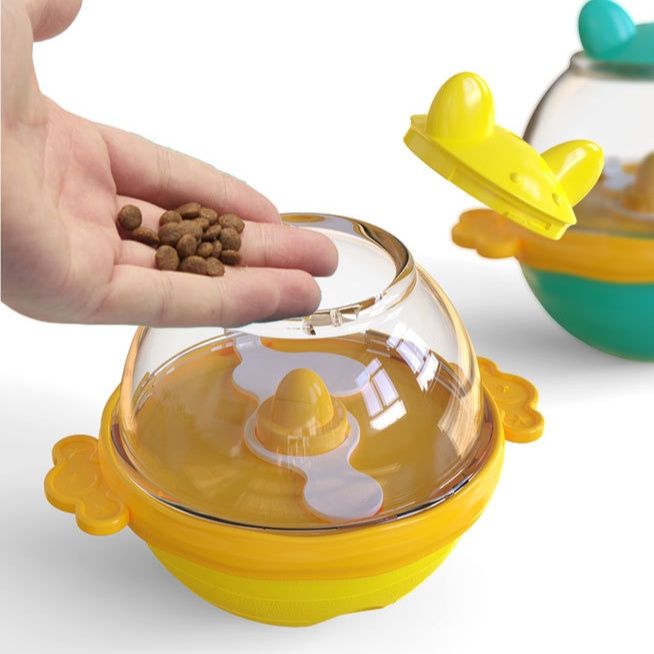 犬のおもちゃ 三百六十度回転式早食い防止知育餌入れ玩具