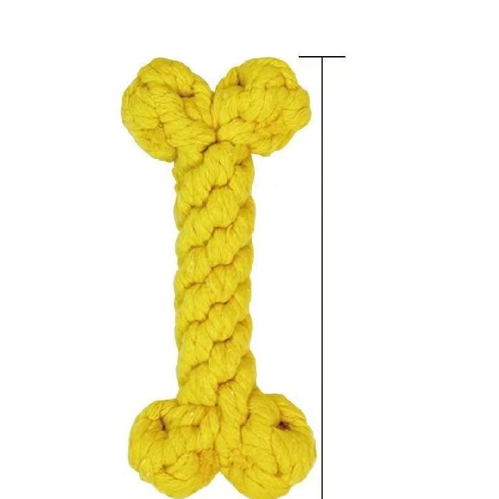 犬のおもちゃ 骨型編み込みロープ玩具