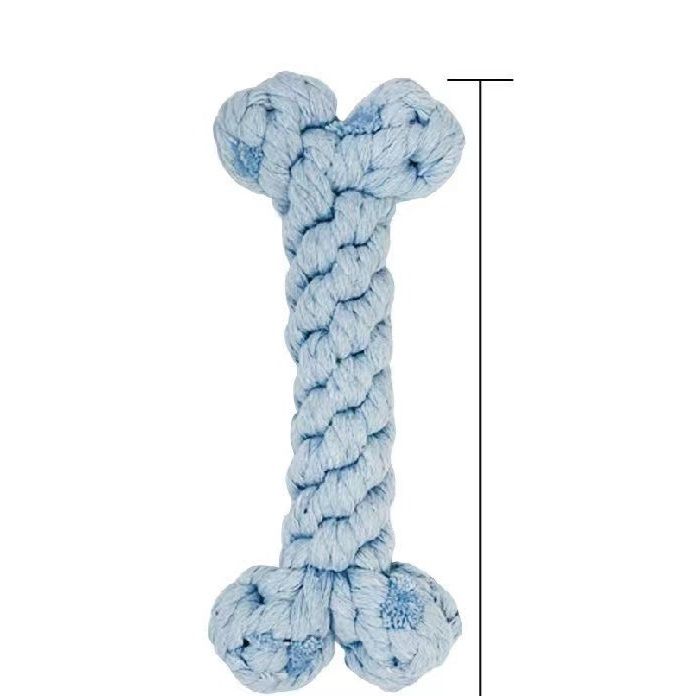 犬のおもちゃ 骨型編み込みロープ玩具