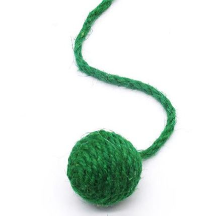 犬のおもちゃ 天然麻縄ボール付き引っ張りロープ玩具