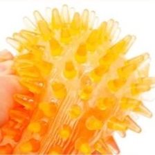 犬のおもちゃ 透明突起付き刺激ボール軽量タイプ