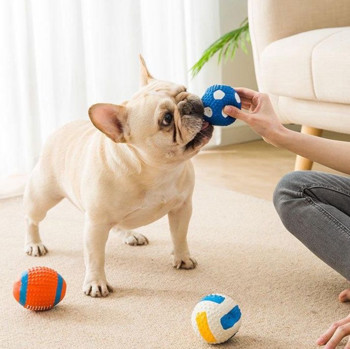 犬のおもちゃ わんちゃん大喜び凹凸デザインボール3個セット