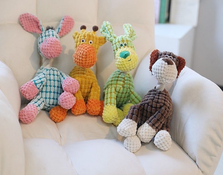 犬のおもちゃ 音が鳴る可愛い動物ぬいぐるみ