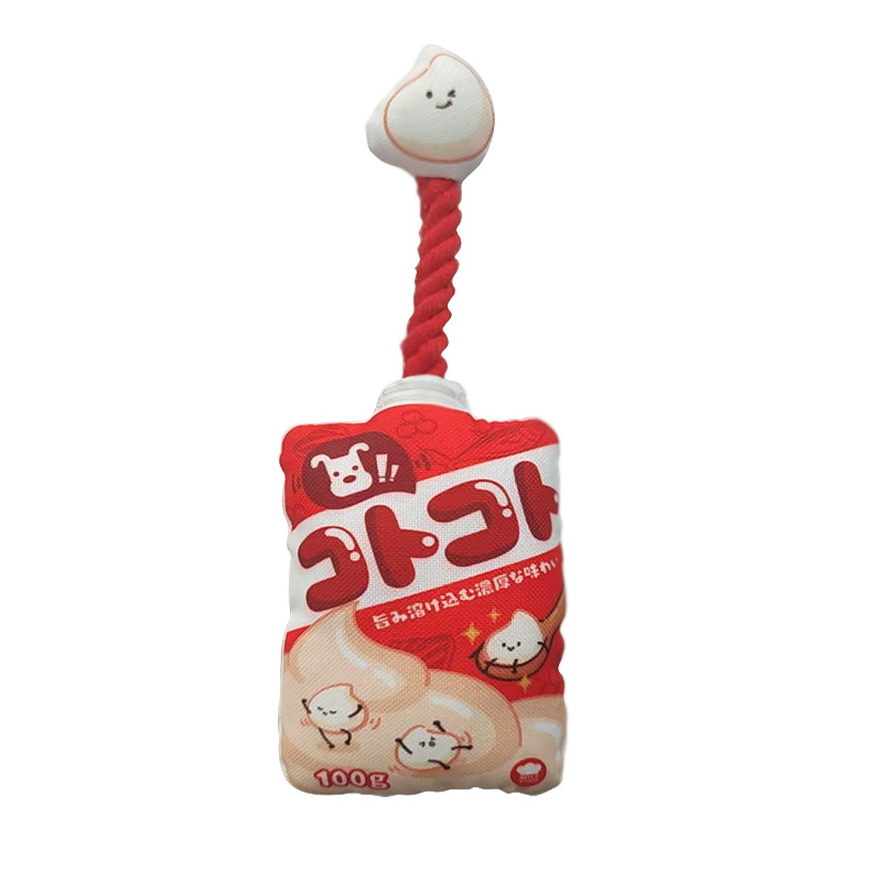 犬のおもちゃ にんにく餃子パッケージ音鳴る噛むおもちゃ