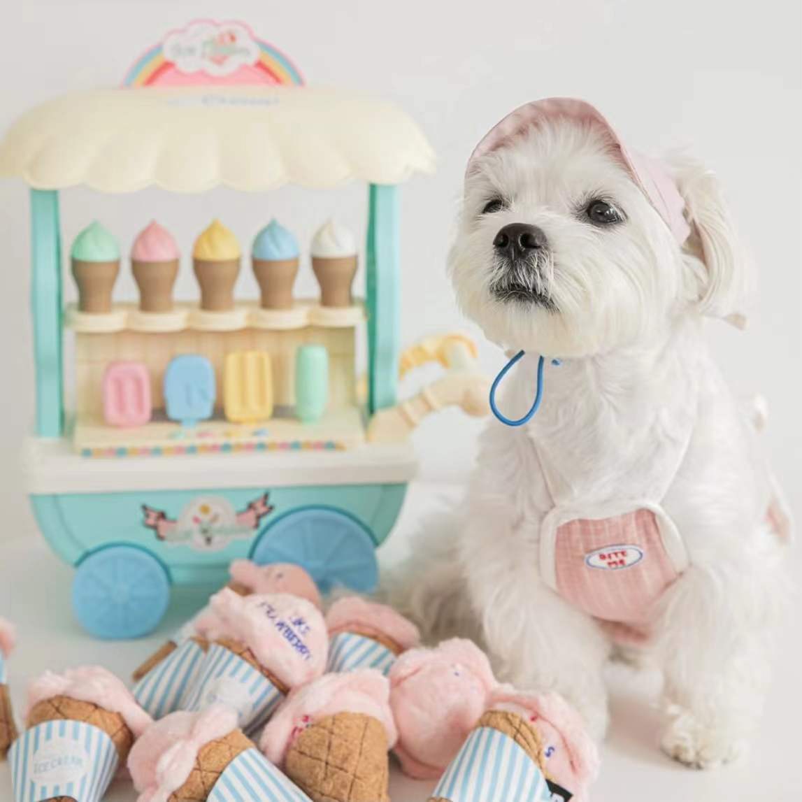犬のおもちゃ もこもこアイスクリームちゃん