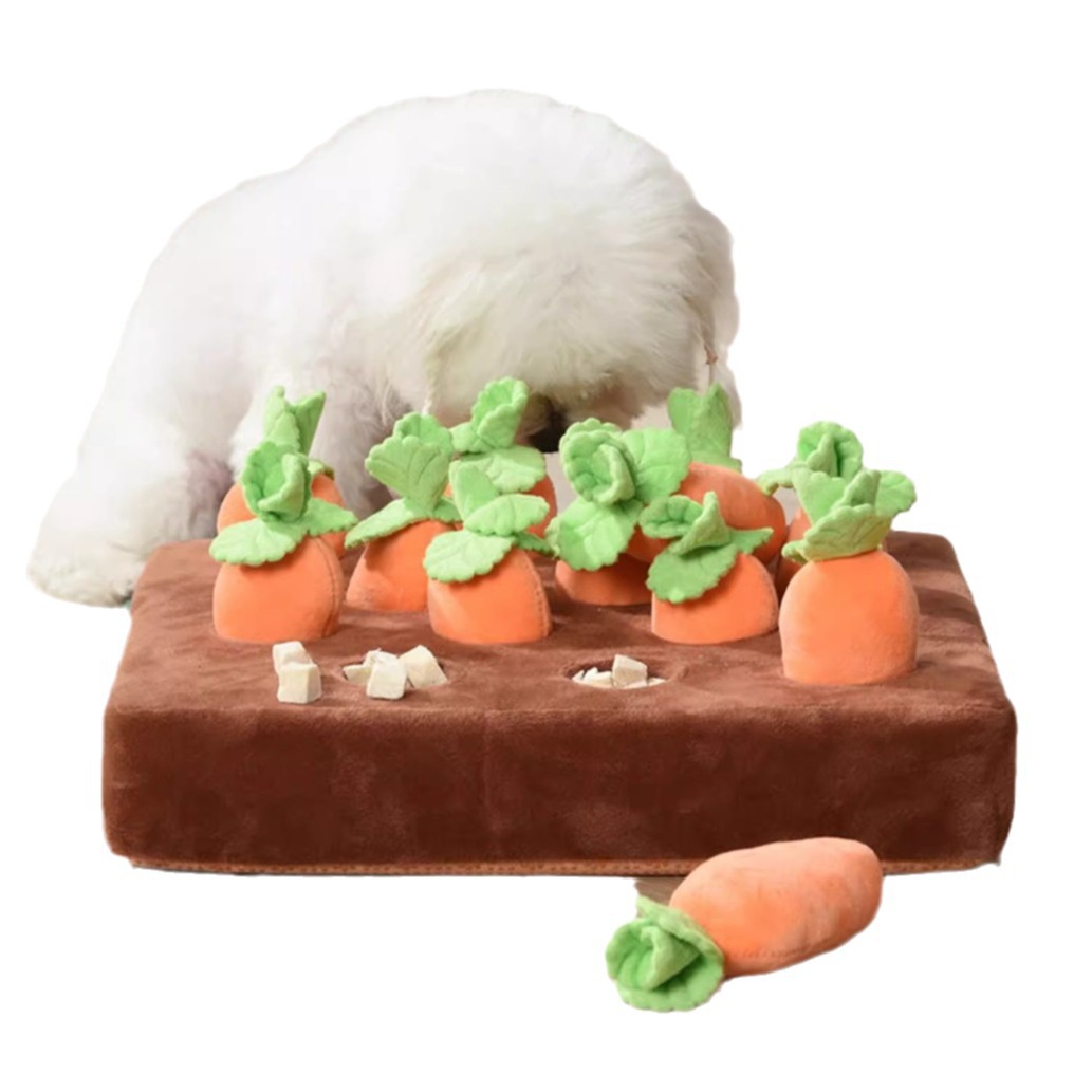 犬のおもちゃ にんじん収穫遊び知育マット