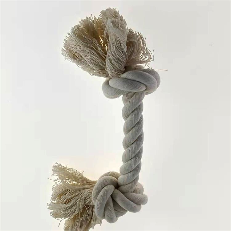 犬のおもちゃ 天然素材の三つ結び編み込みロープ玩具