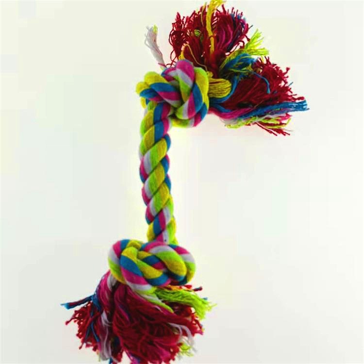 犬のおもちゃ 天然素材の三つ結び編み込みロープ玩具