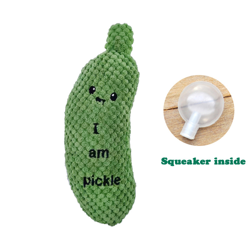 犬のおもちゃ もこもこ野菜のきゅうり音鳴りおもちゃ