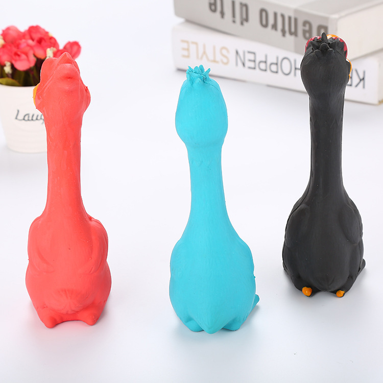 犬のおもちゃ にわとり鳴き声付き鳥さん噛み応え玩具