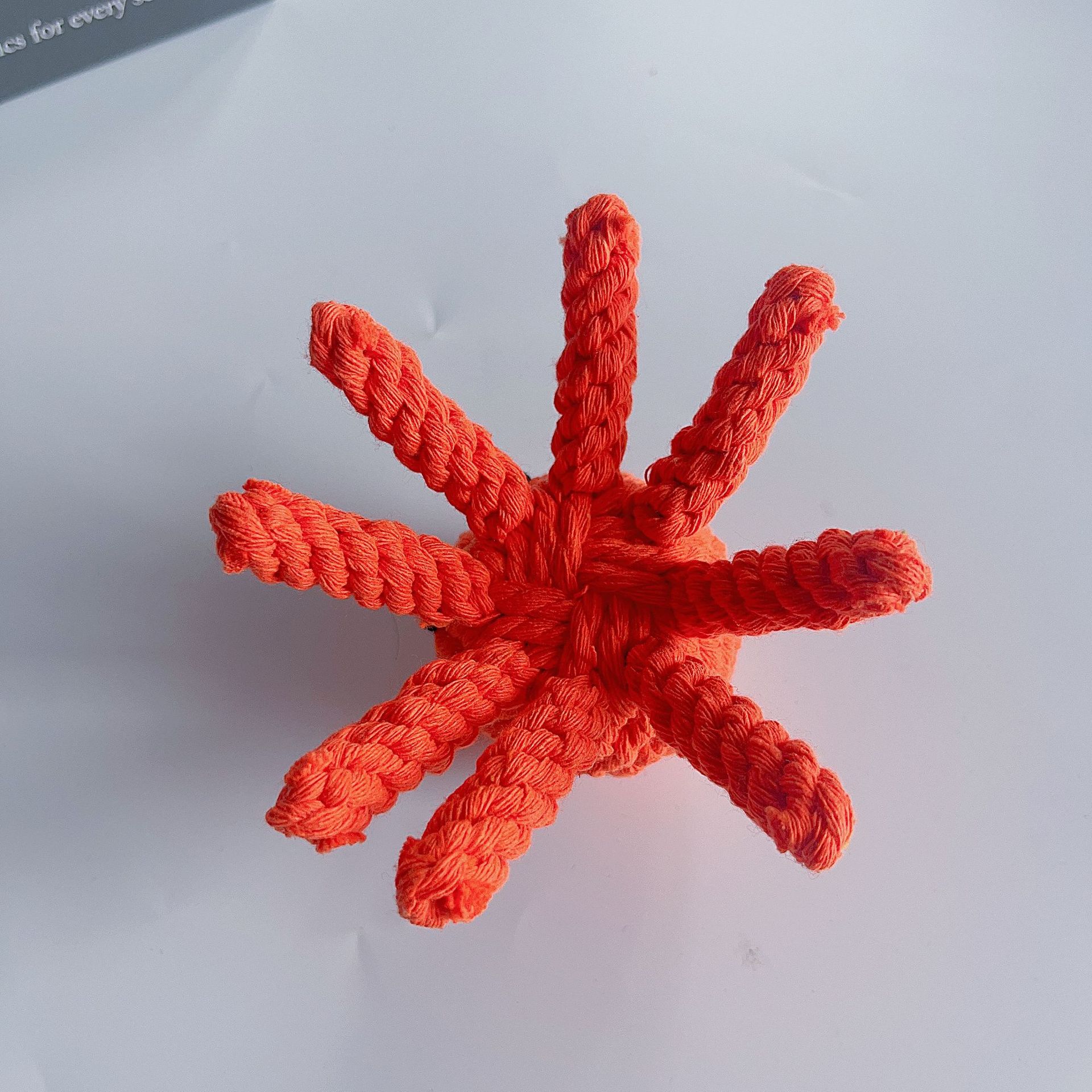 犬のおもちゃ 可愛いたこさん編み込みロープ噛むおもちゃ