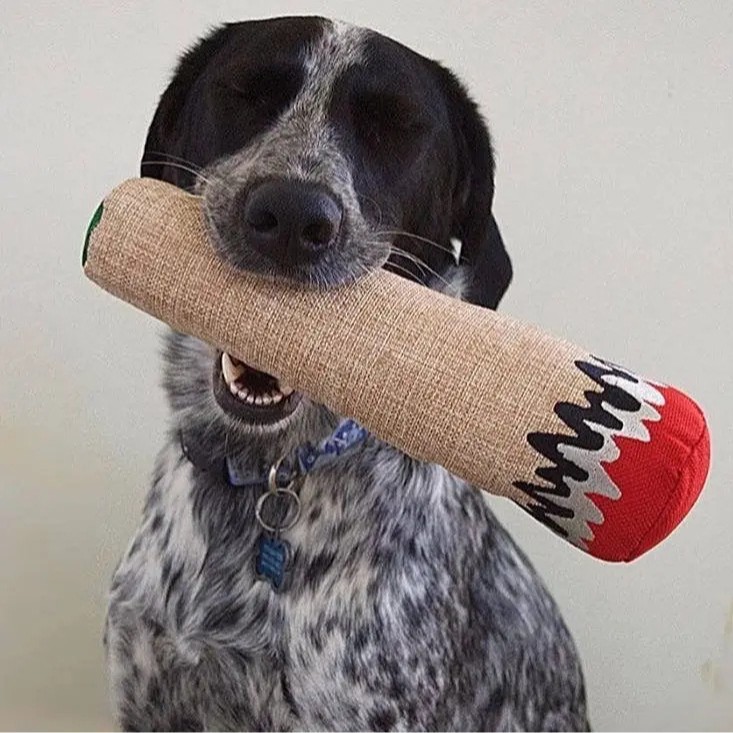 犬のおもちゃ 鉛筆形もこもこ噛むおもちゃ棒型ぬいぐるみ