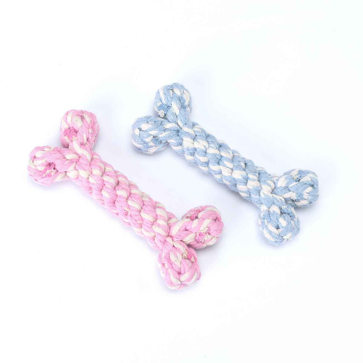 犬のおもちゃ 骨型ロープ編み込み噛むおもちゃ