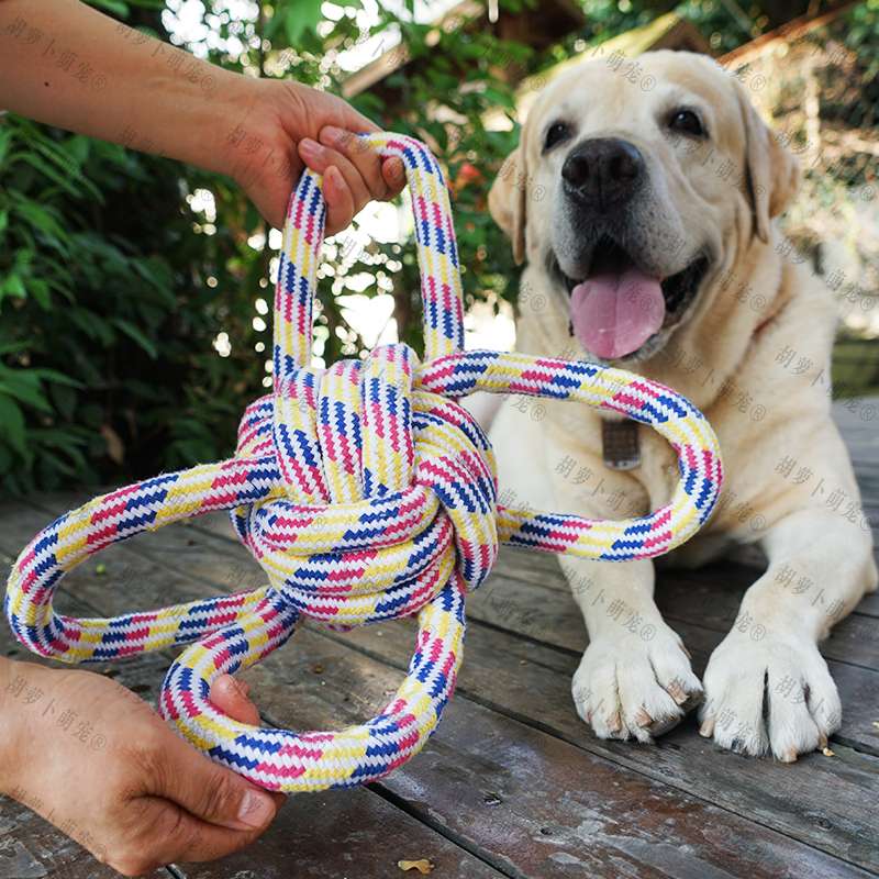 犬のおもちゃ  もつれ結び愛犬遊びロープ