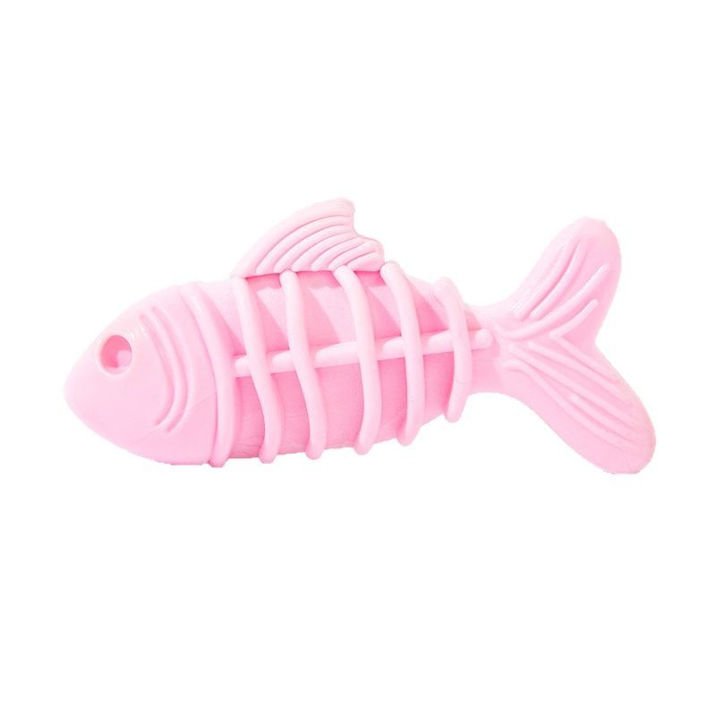 犬のおもちゃ 魚の骨型歯磨き耐久噛み応え玩具