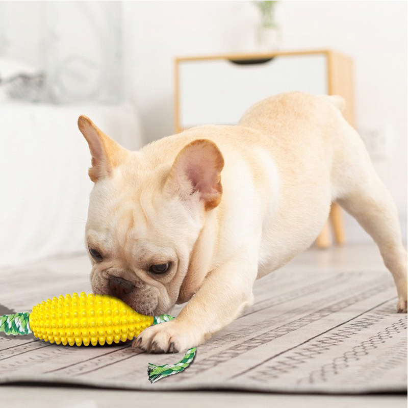 犬のおもちゃ ロープ付きツブツブデンタルトイ
