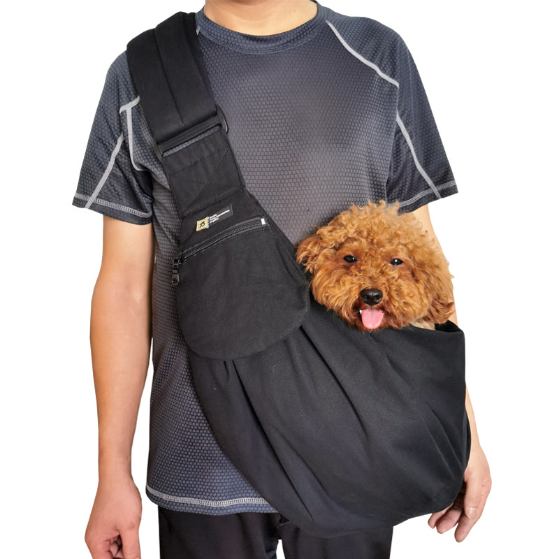 犬バッグ 多機能ポケット付き斜め掛け犬用スリングバッグ