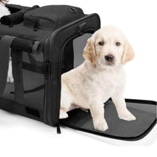 犬バッグ 中型犬対応拡張式メッシュ通気キャリーバッグ