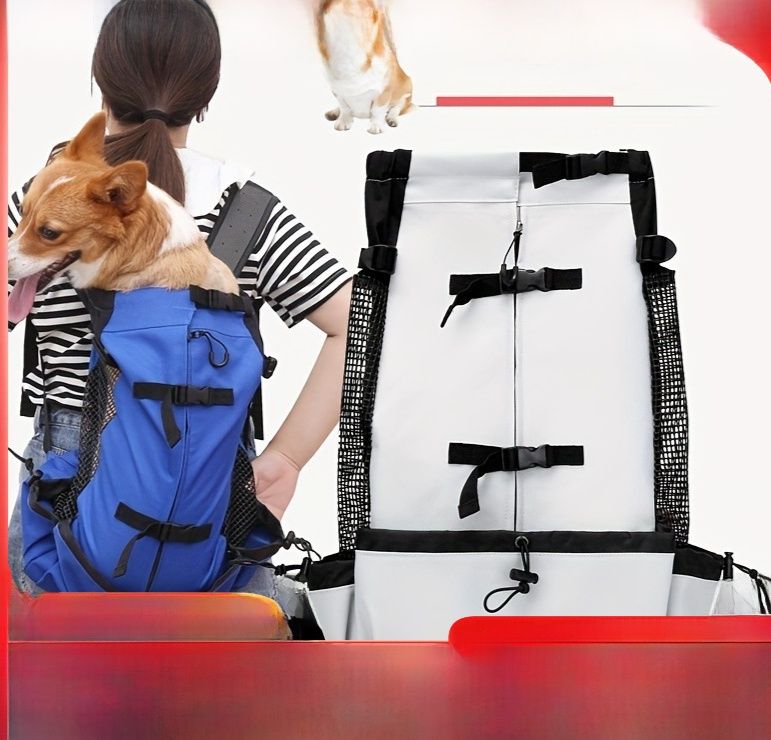 犬バッグ 小型犬用メッシュ通気性抜群背負い型リュック