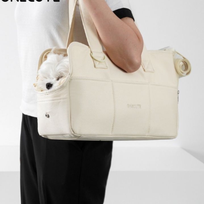 犬バッグ 小型犬用多機能ポケット付きキャリートート