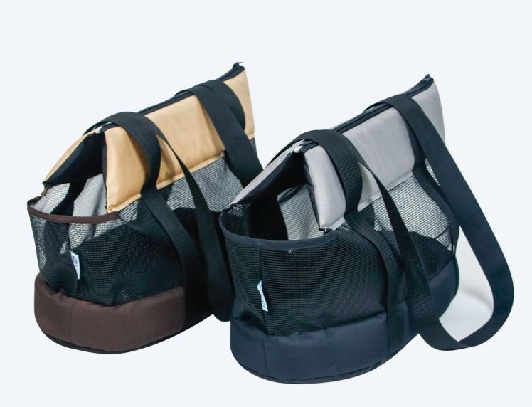 犬バッグ 通気性抜群メッシュ窓付き犬用お出かけトートバッグ