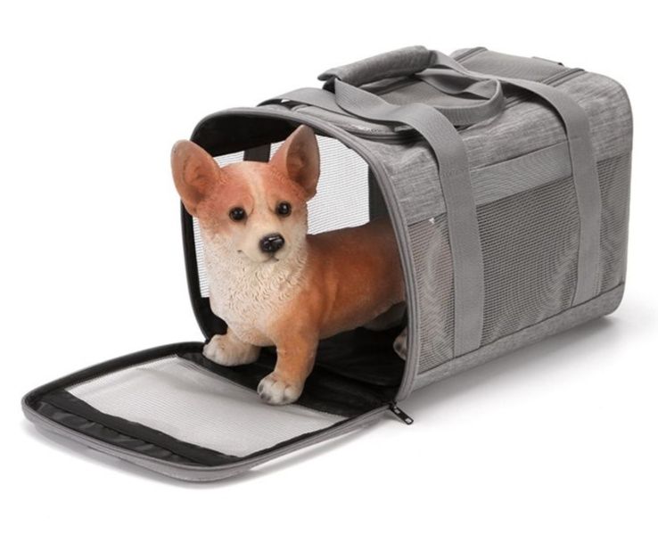 犬バッグ 通気性抜群メッシュ窓付き小型犬用キャリーバッグ