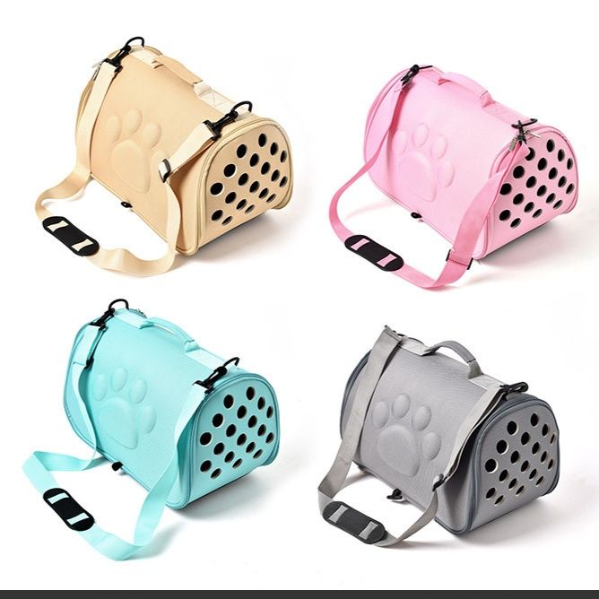 犬バッグ 肉球デザイン通気性抜群ペットキャリーショルダー