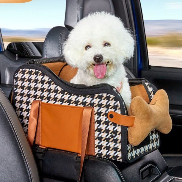 犬バッグ 千鳥格子柄ペット用キャリートートバッグ