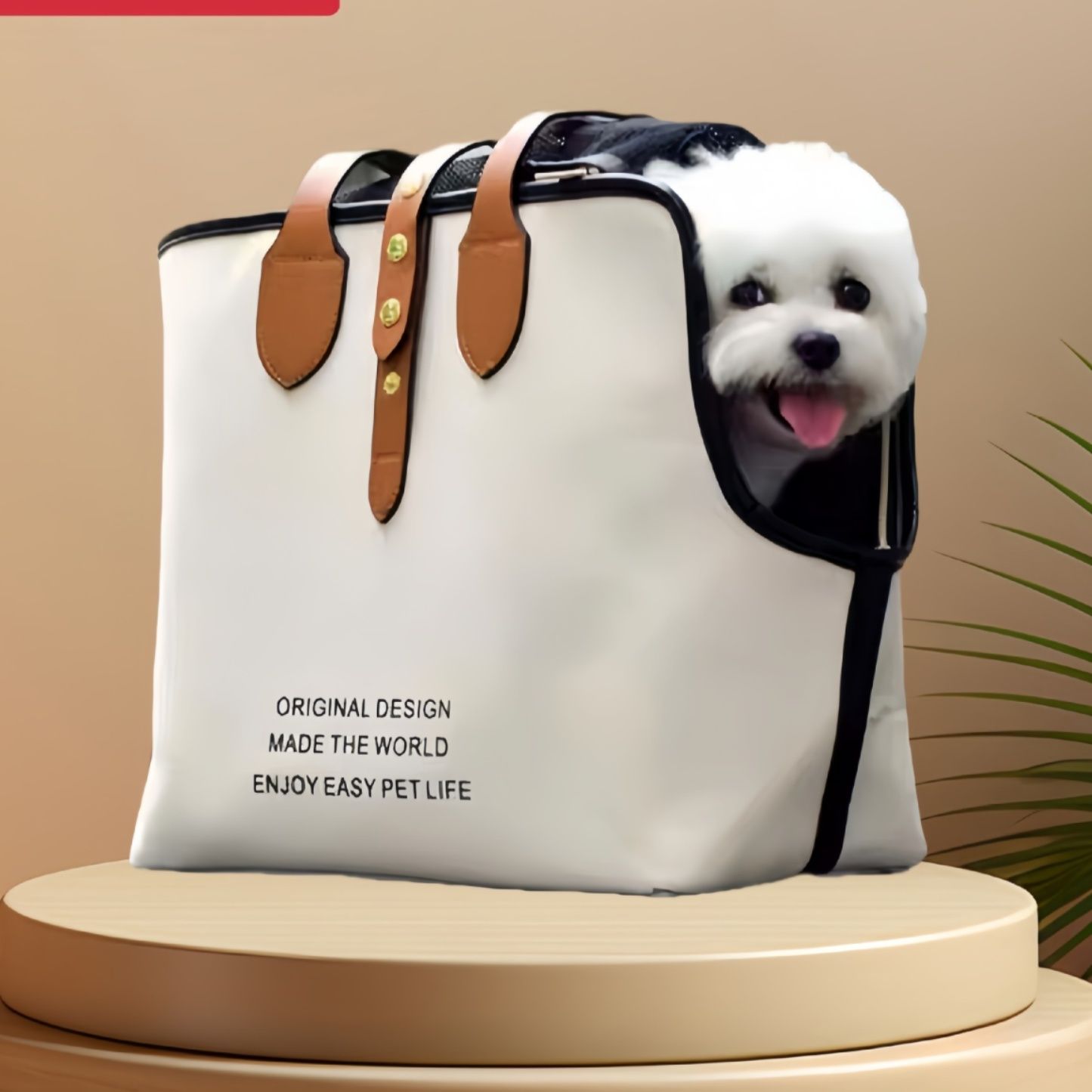 犬バッグ 顔出し窓付き大容量ペットキャリートート