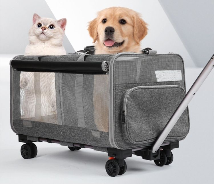 大容量多機能キャリーカート付き犬バッグ