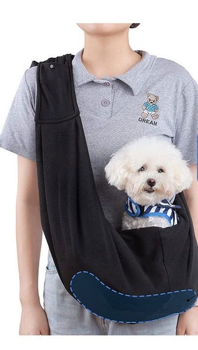 犬バッグ 小型犬用クッション底付き斜め掛けスリングバッグ