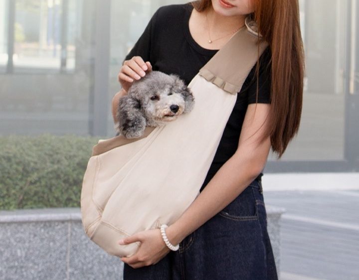 犬バッグ ペットと一緒にお出かけ斜めがけスリングバッグ
