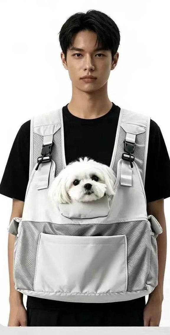 犬バッグ 軽量胸前抱っこ型犬用お出かけリュック