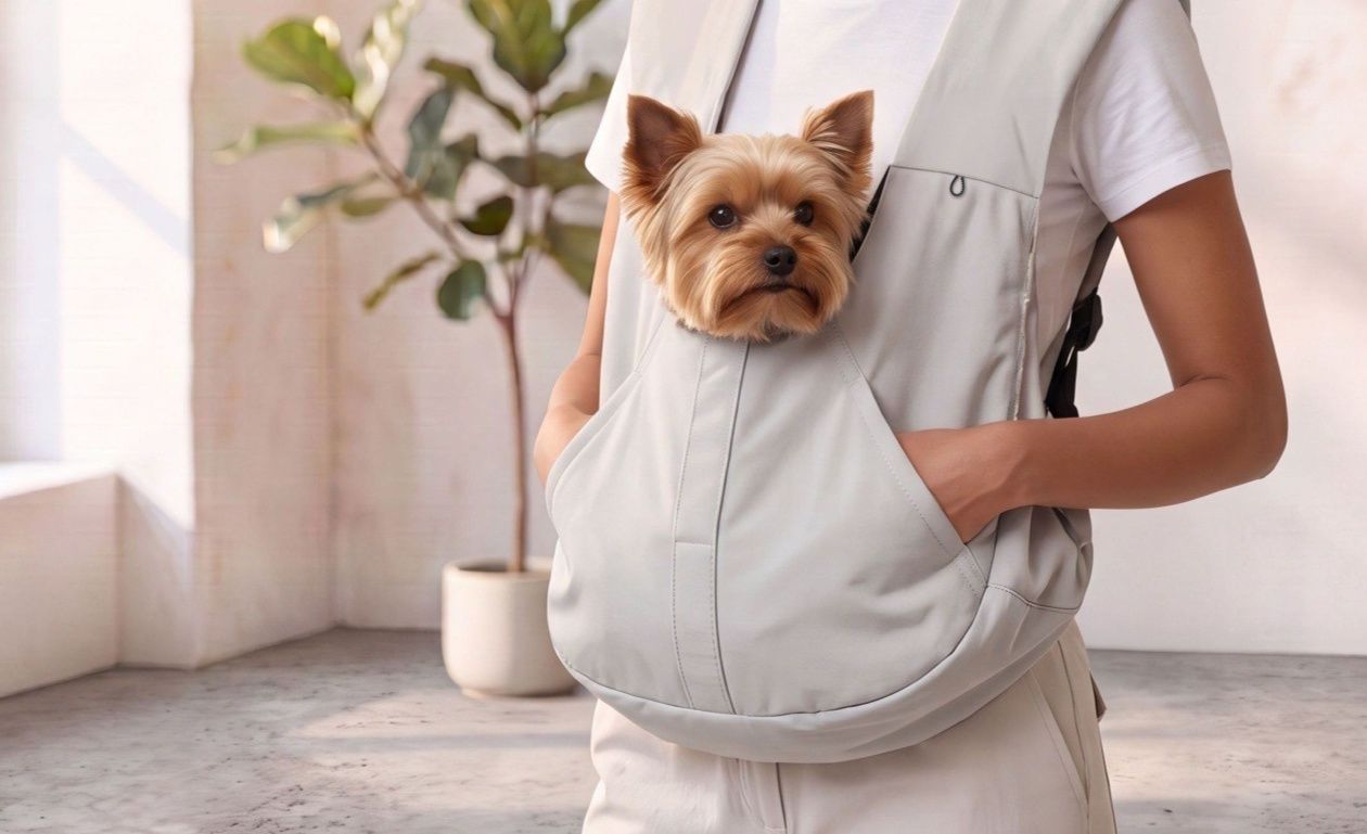 犬バッグ 小型犬用ハンズフリー抱っこスリングバッグ