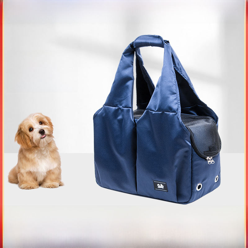 犬バッグ 小型犬用メッシュ窓付き軽量キャリートート