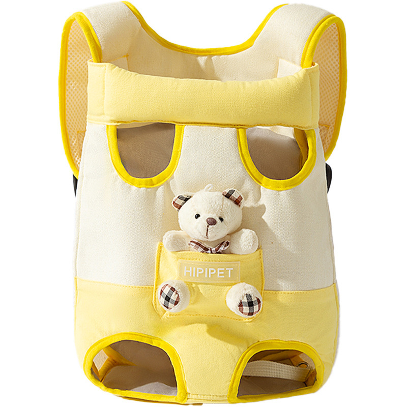 犬バッグ くまのぬいぐるみ付き小型犬用抱っこ型犬バッグ