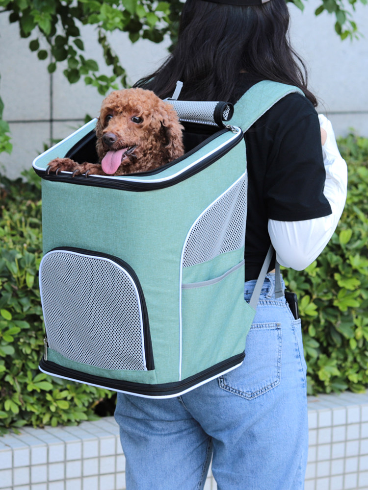犬バッグ 通気性抜群メッシュ窓付きペット用背負いリュック