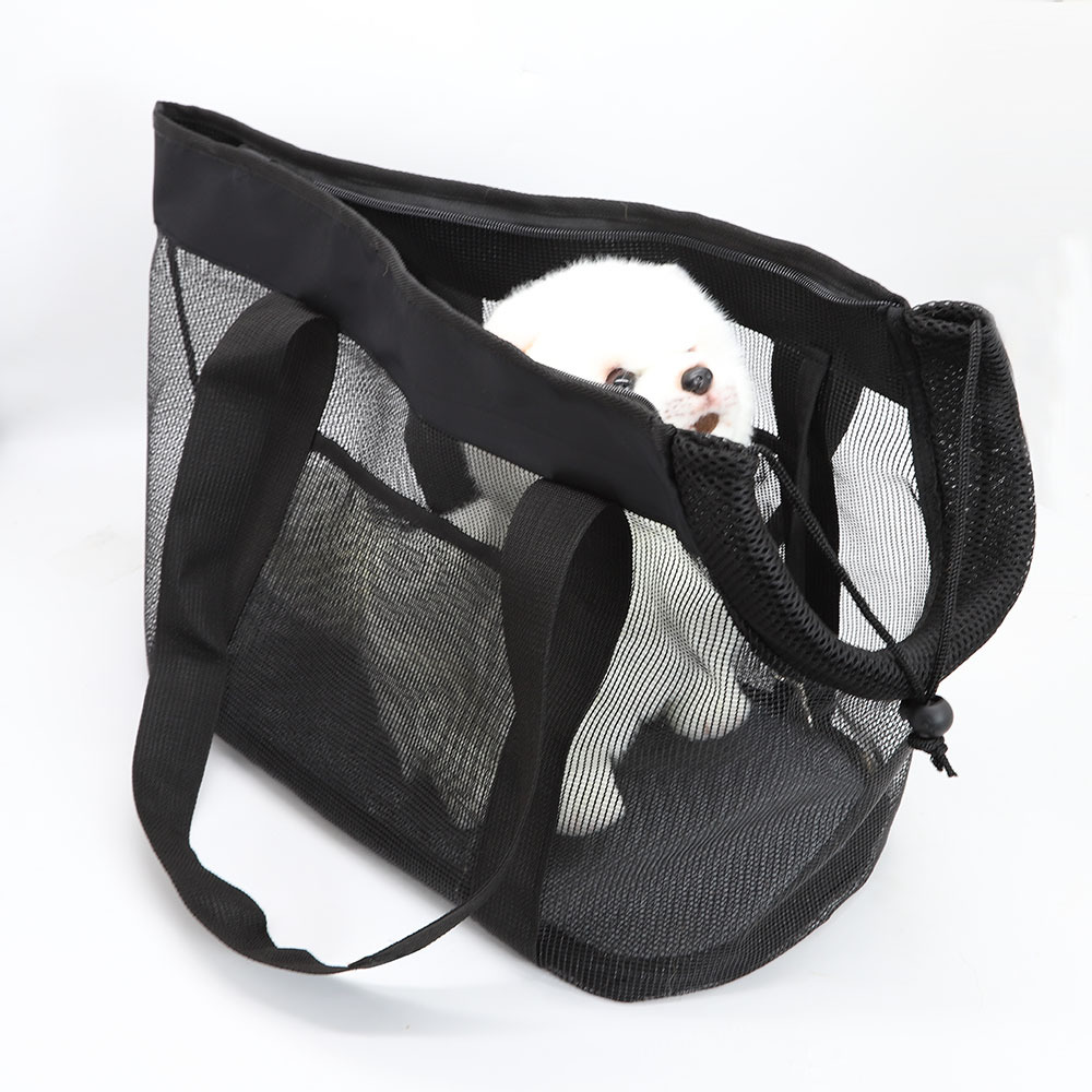 犬バッグ 通気性抜群メッシュ素材の小型犬用お出かけトート