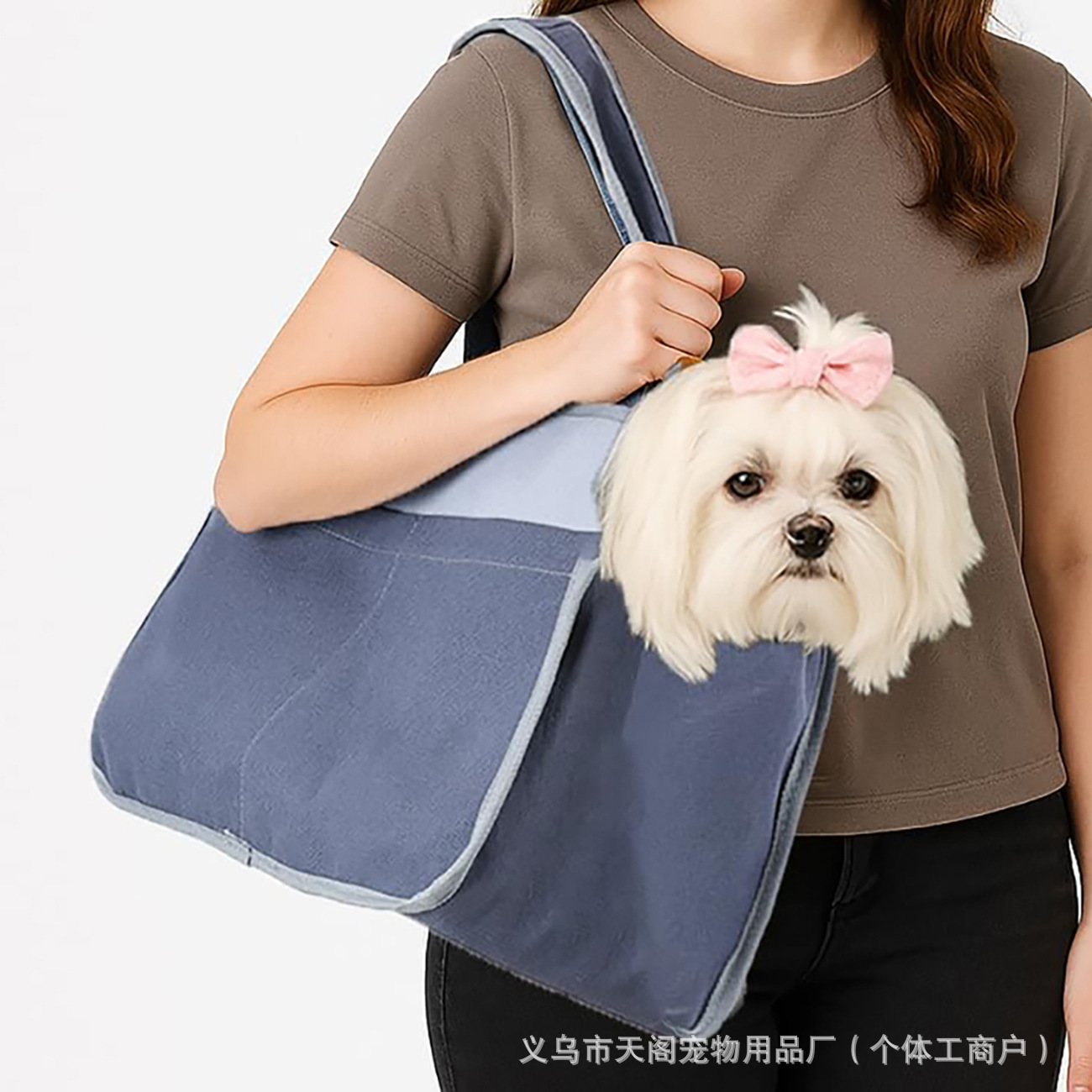 犬バッグ 小型犬用やわらか素材の手持ちキャリートート
