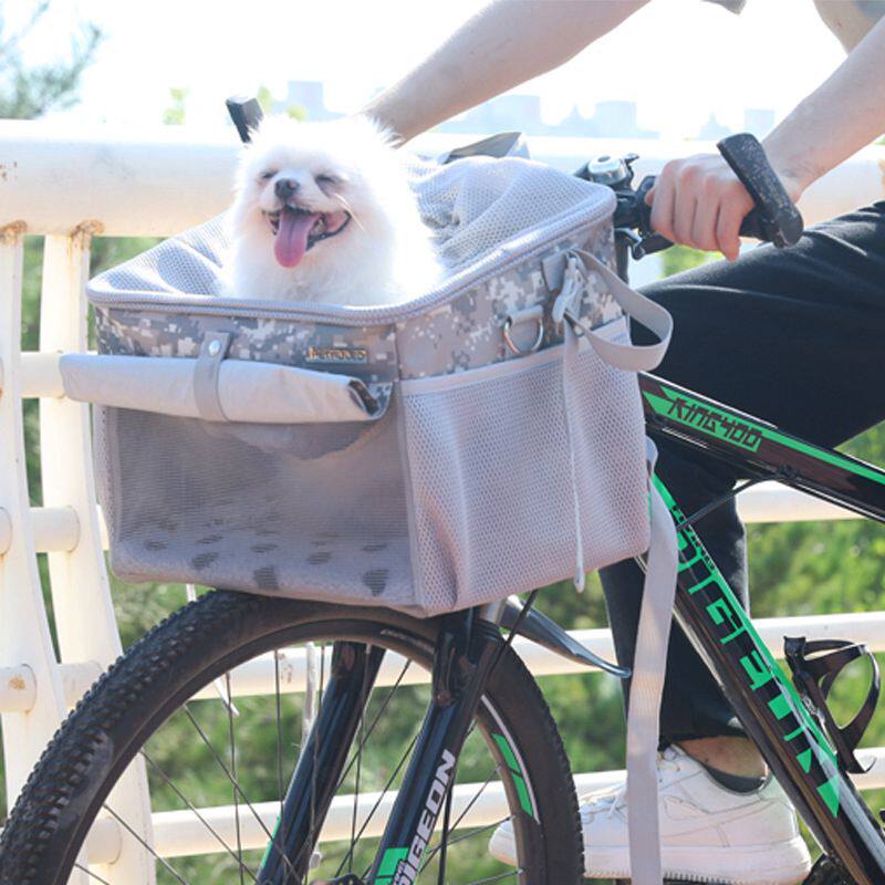 犬バッグ 自転車前かご取付型愛犬用通気性キャリーバッグ
