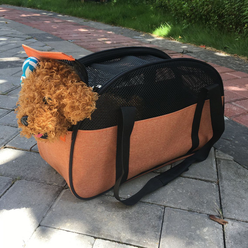 犬バッグ 半円型通気性抜群メッシュペットキャリーバッグ