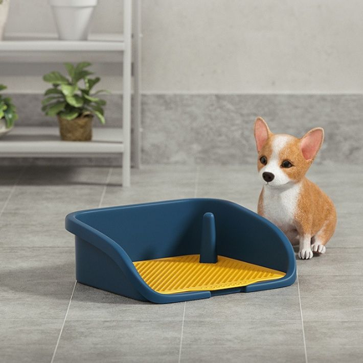 犬トイレ 壁付き立体構造犬トイレはみ出し防止トレー