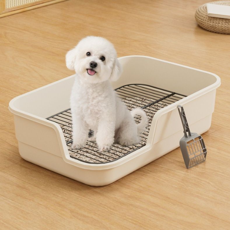 犬トイレ 格子網付き壁ガード犬トイレ高床式トレー