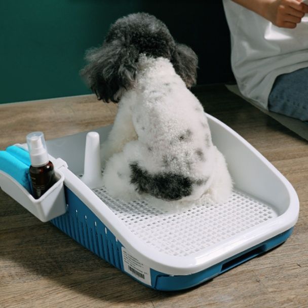 犬トイレ 立柱付き高縁型犬トイレはみ出し防止トレー