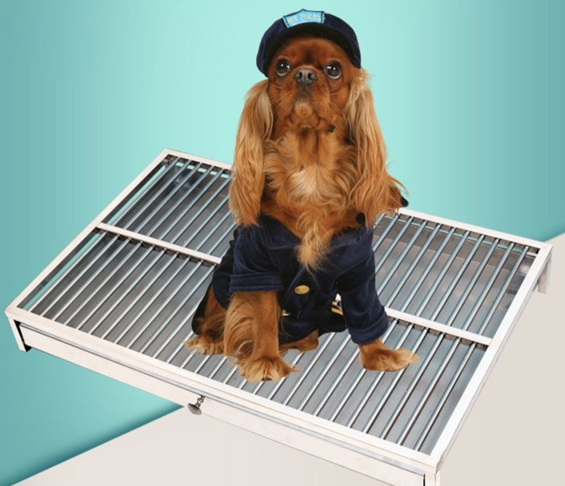 犬トイレ 引き出し式格子網トレー付き犬用トイレ