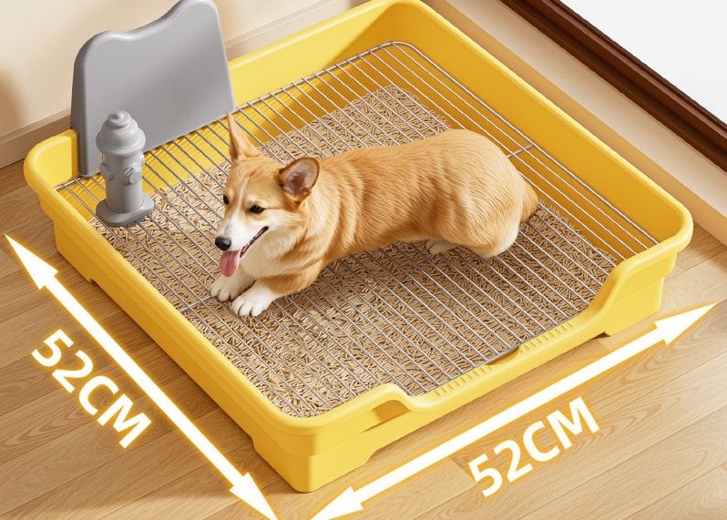 犬トイレ 超大型犬対応消臭ポール付き網目式トレー