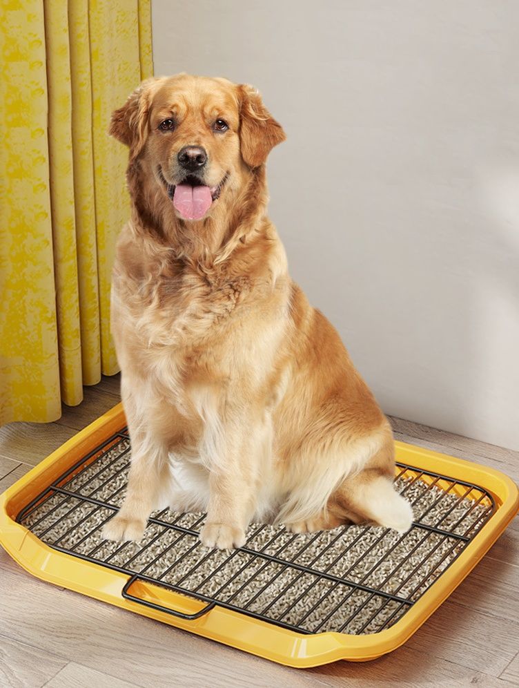 犬トイレ 格子網付き清潔簡単犬用トイレトレー