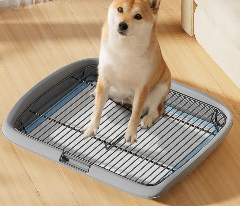 犬トイレ 防踏み外し機能付き格子網トレー
